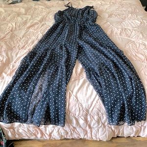 Girls navy blue romper